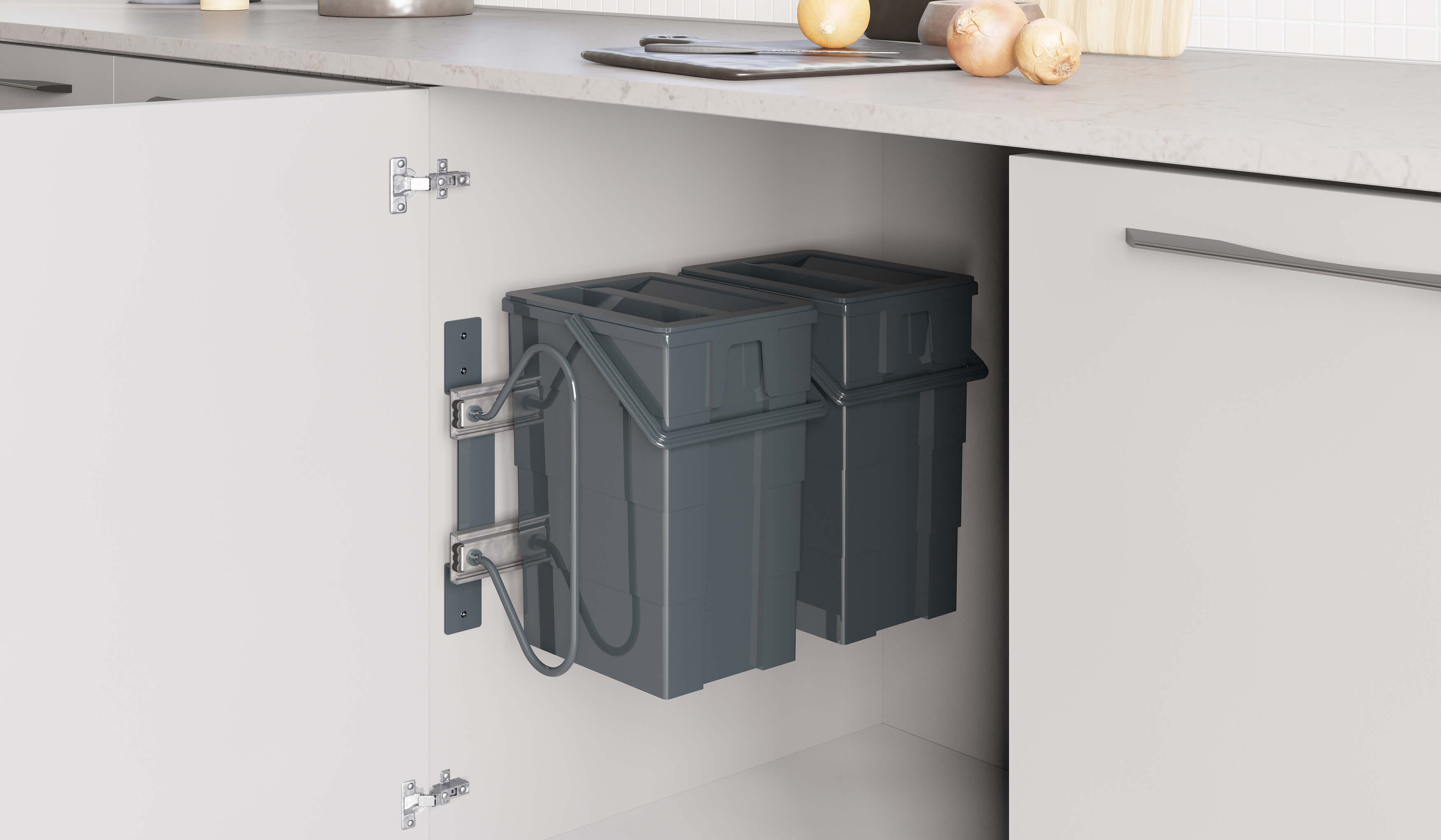 330450, Affaldssystem 450x286x315 M40 2x10L Other Indfarvet silver ...