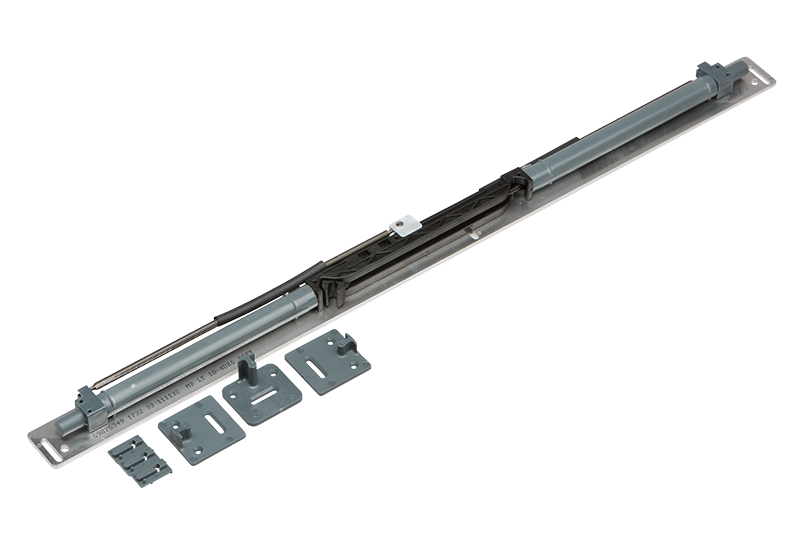 332550, Sliding door soft closer570x20x33 10-40kg plastic grey | HT Bendix