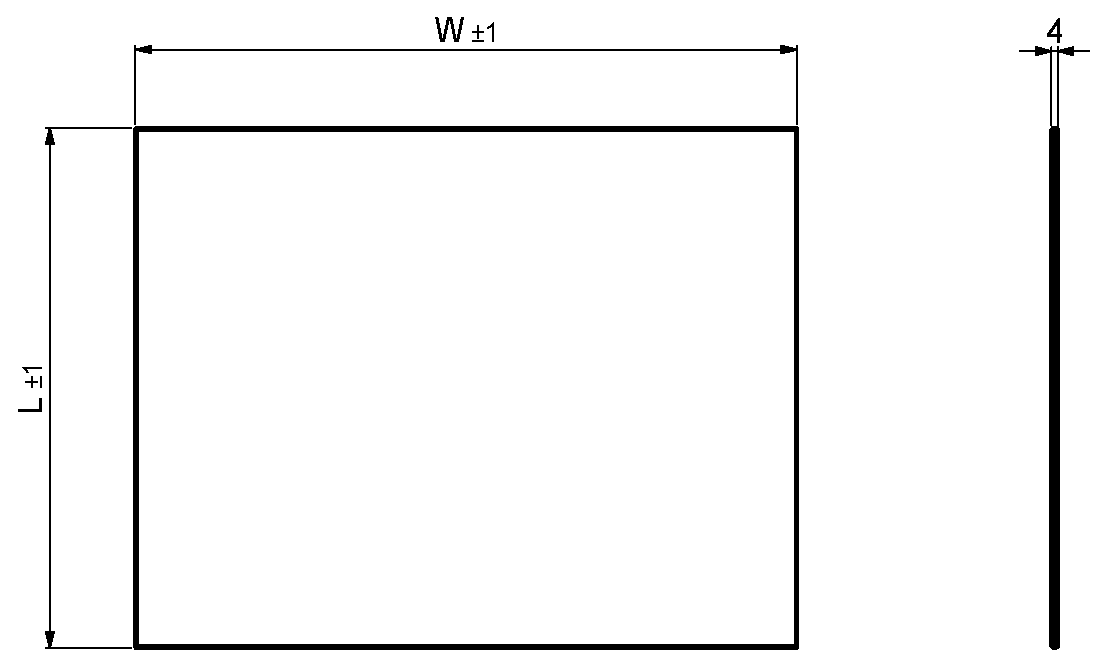 341965, Mirror 1000x305 4 glass leadcontent 0,01% w/w safety foil | HT ...