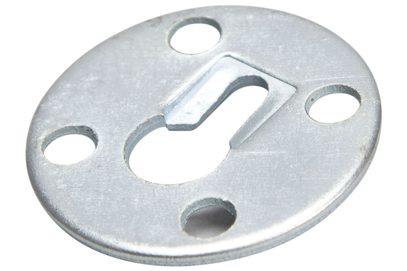 315930, Mirror support Ø38x2 steelZinc pl. w/keyhole | HT Bendix