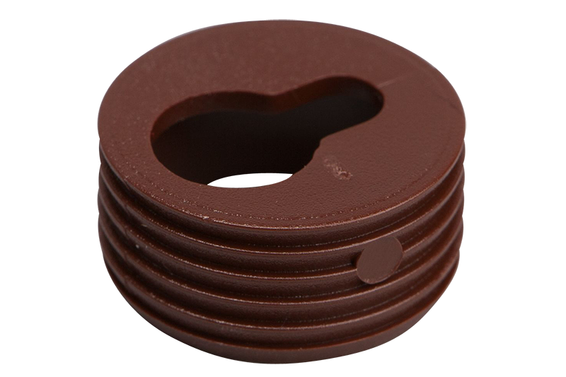 240335, Mirror support Ø20x10 plasticdyed brown w/keyhole | HT Bendix