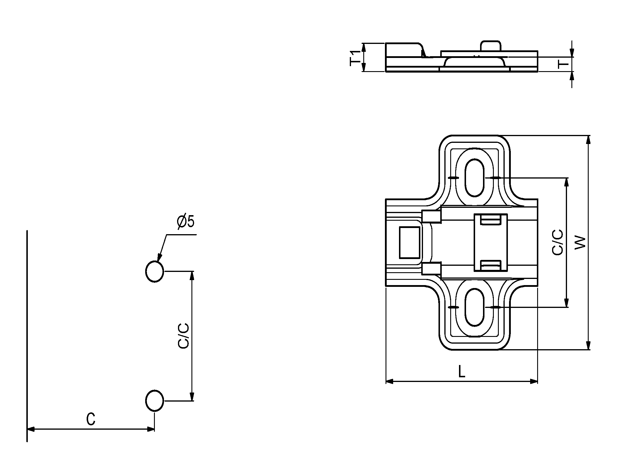 328307, Bagplade hærdet stål nikkel w/6,3x12 euro-screws | HT Bendix