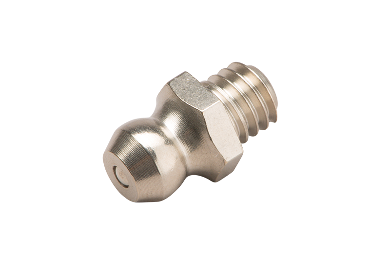 343738, Bøsning M6x5,4xØ6,7x14,2 Ø2,2SW8 messing Forniklet | HT Bendix